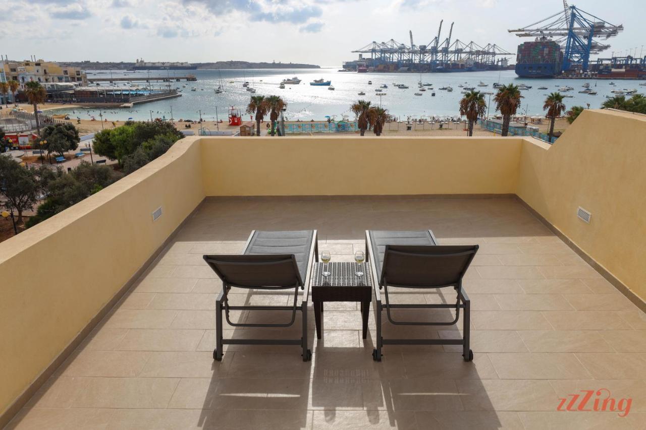Luxurious Duplex Seafront Apt W Amazing Sea Views Birżebbuġa Eksteriør bilde
